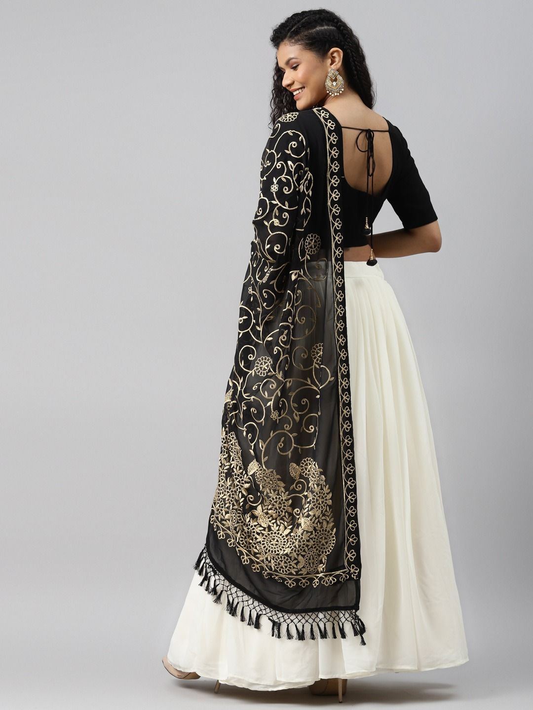 Off White Navajo Lehenga – Studio East6