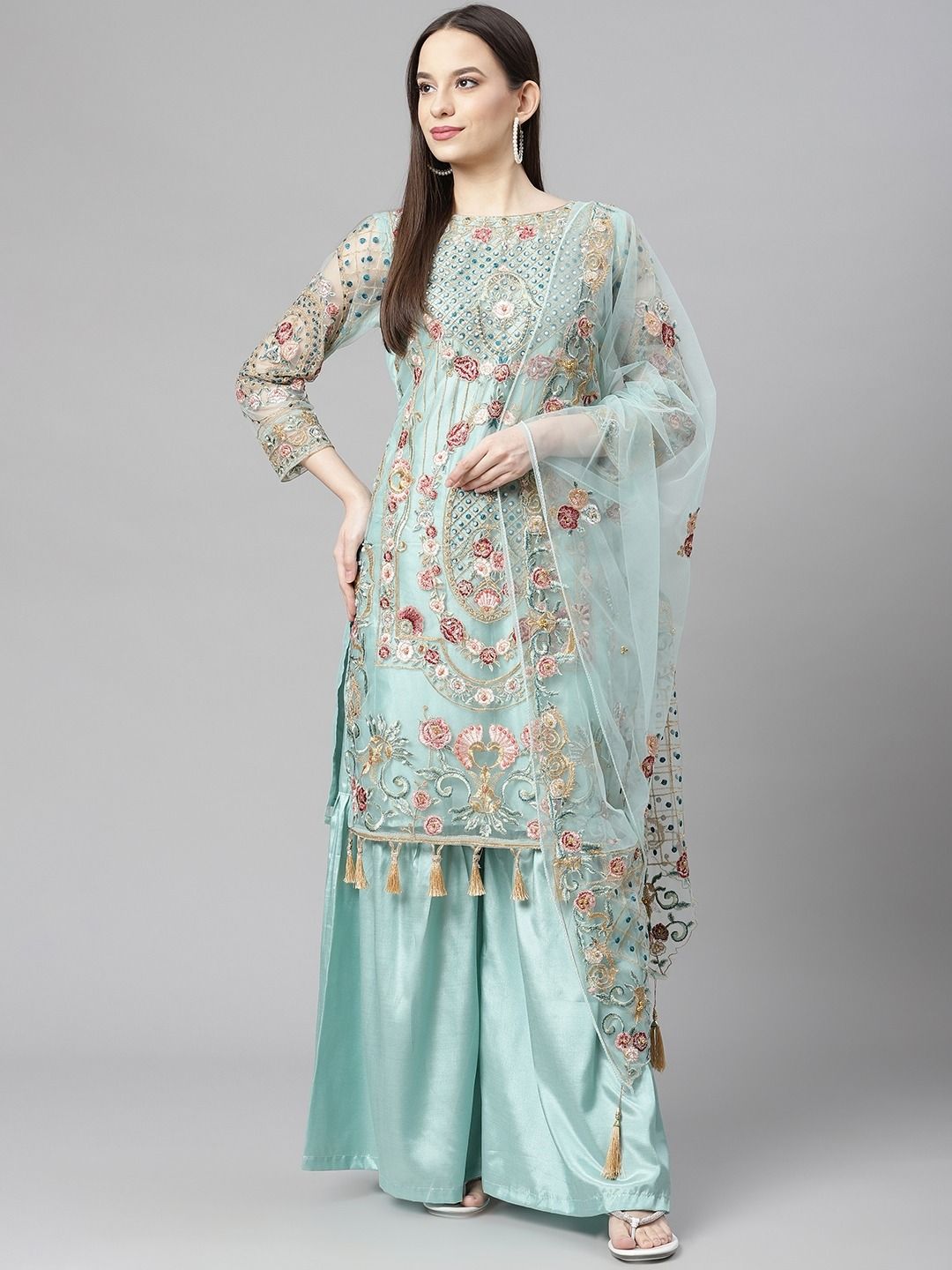 netfabric-blue-color-straight-style-kurta-palazzo-with-dupatta