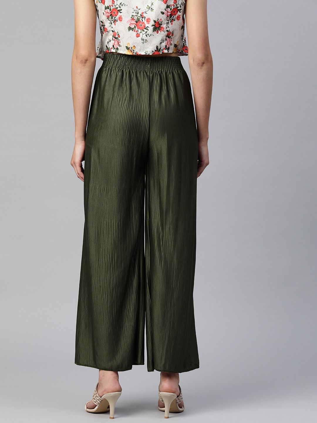 Buy Green Women Pants With Pockets/100% Polyester/palazzo Pants/wide Leg  Pants Online in India - Etsy