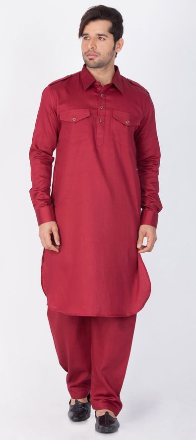 pathani suit red