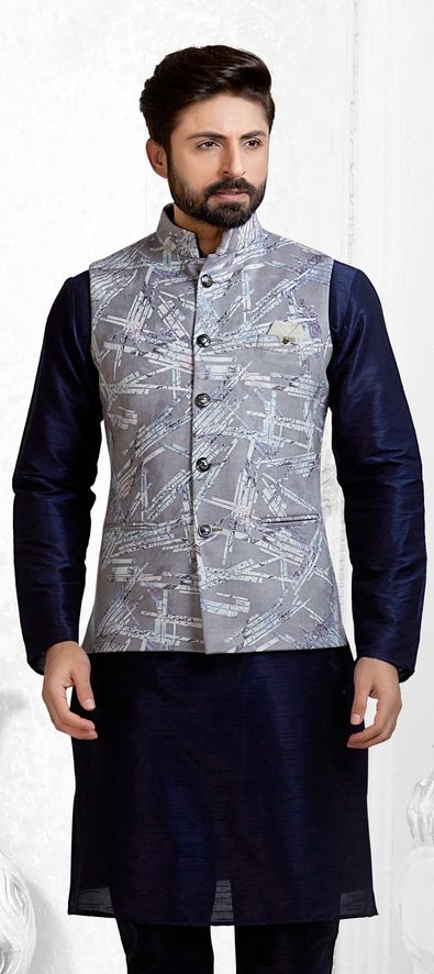 grey colour nehru jacket