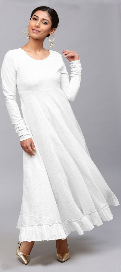 white cotton fabric for kurti