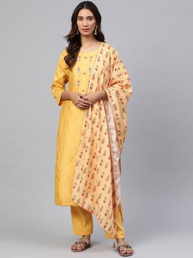 Orange Classic Printed Kota Doria Cotton Fabric Dress Material –  Kotadoriaworld