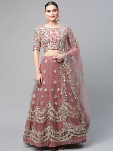 Buy Wedding Wear Red Embroidery Work Banarasi Silk Lehenga Choli Online  From Surat Wholesale Shop.