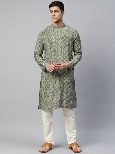 Buy online Peach Side Button Kurta Pyjama Set from Clothing for Men by  Readiprint Fashions for ₹600 at 83% off