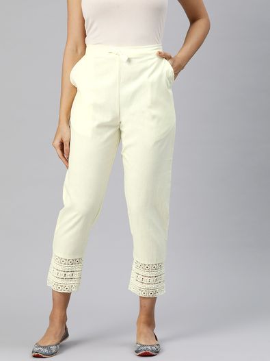 Buy Light Gray Yellow Trouser Cotton Pants for Best Price, Reviews, Free  Shipping