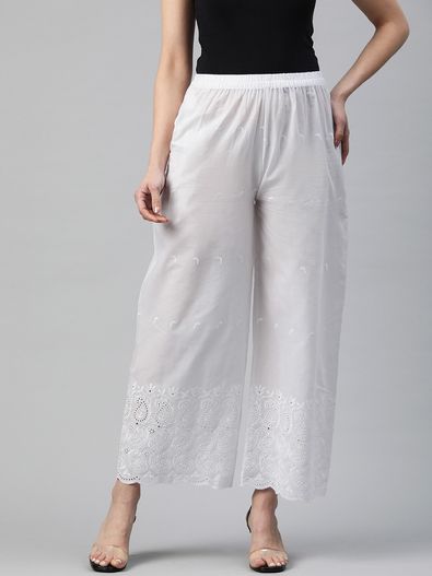 White Palazzos - Buy White Palazzos online in India