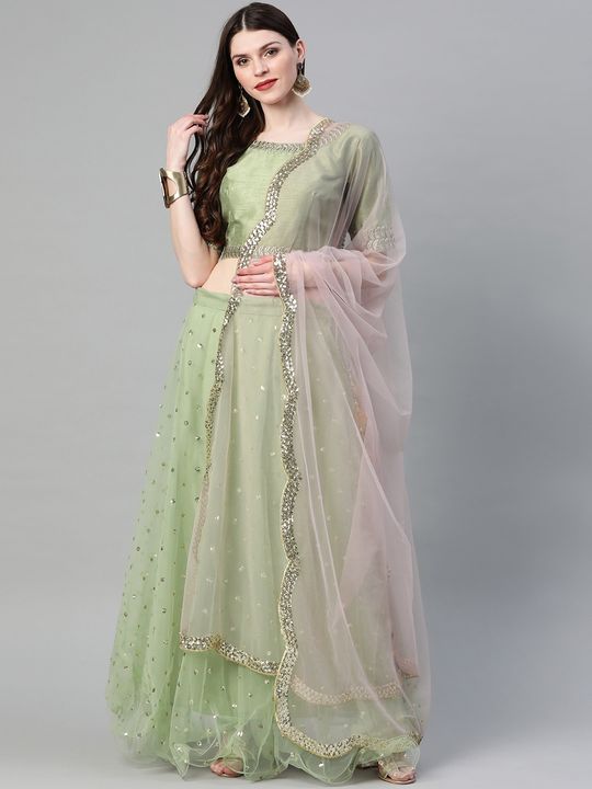 Emerald Green Lehenga Set | Ambraee