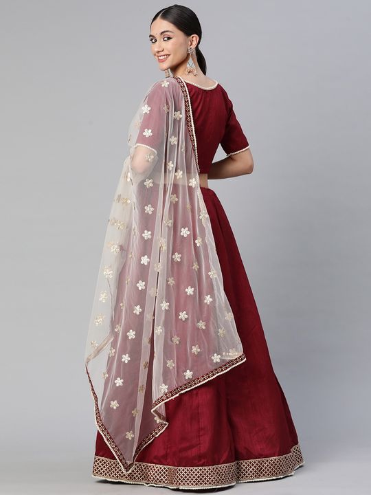 Maroon Colored Bridal Velvet Material Lehenga Choli With Embroidery Work  HLC 01 | surabhigroup.info