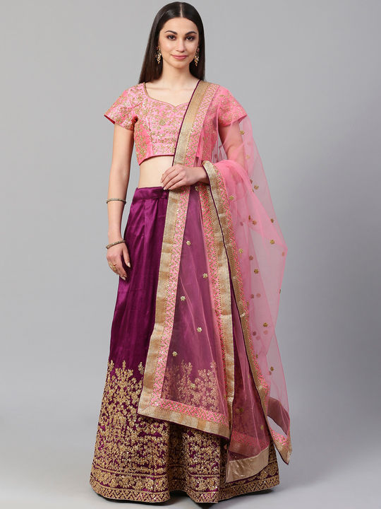 Payal Singhal | Purple Choli And Lehenga With Rose Pink Dupatta –  LIVEtheCOLLECTIVE