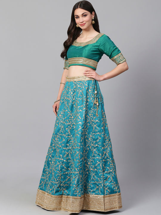 Georgette circular lehenga choli in Turquoise colour 3002 | Sequins lehenga,  Lehenga, Blue sequin lehenga