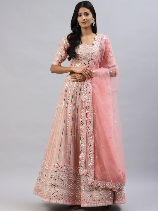 Designer pink lehenga with peach dupatta | Indian bridal dress, Indian  wedding outfits, Designer bridal lehenga