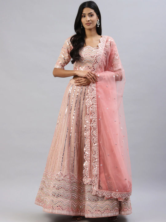 Exclusive Function Wear Organza Fabric Lehenga In Peach Color | Designer  lehenga choli, Lehenga choli, Party wear lehenga