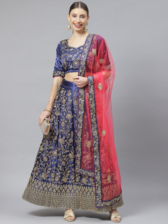 Peacock Embroidery Gray Designer Lehenga Online | Bagtesh Fashion