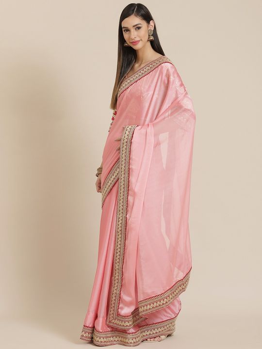 HAND DYED PLAIN CHIFFON SAREE WITH JACQUARD BLOUSE | Plain chiffon saree, Chiffon  saree, Lightweight chiffon