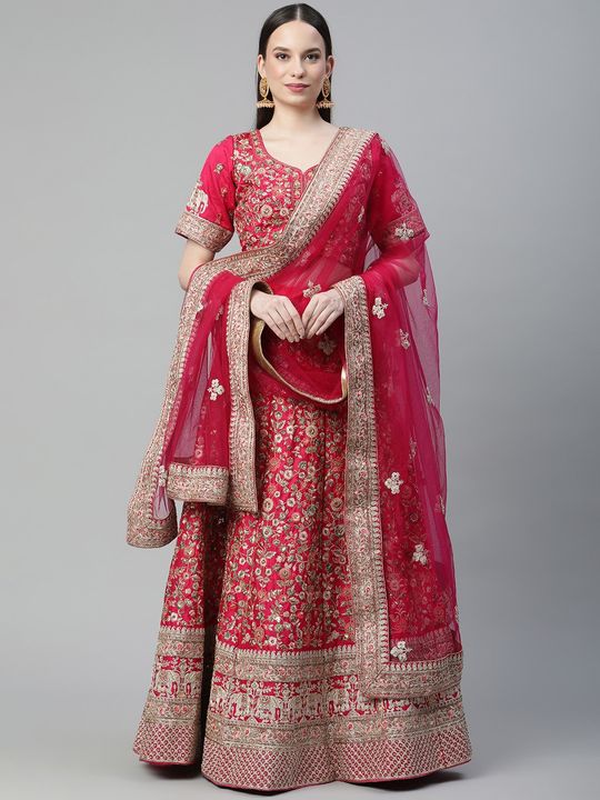 Buy Purple Color Pure Silk Fabric Lehenga Choli With Stone Work Online -  LEHV2677 | Appelle Fashion