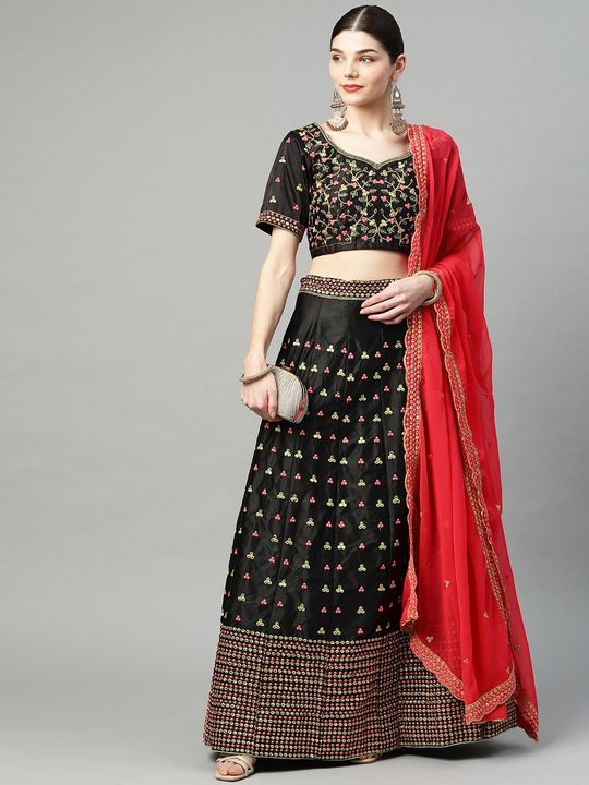 New Collection Red And Black Lehenga Choli at Rs.1350/Piece in palanpur  offer by Mayur Family Shop
