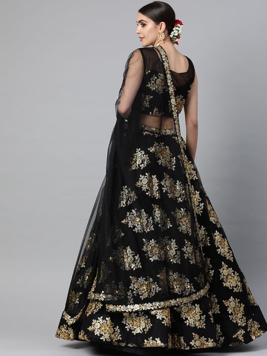 Buy Black Color Lehenga Choli Online : Indian Ethnic Wear - Designer  Lehenga Choli