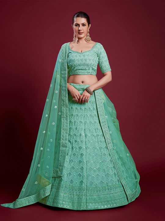 Buy Rama Green Art Silk Lehenga Choli (NWG-1382) Online