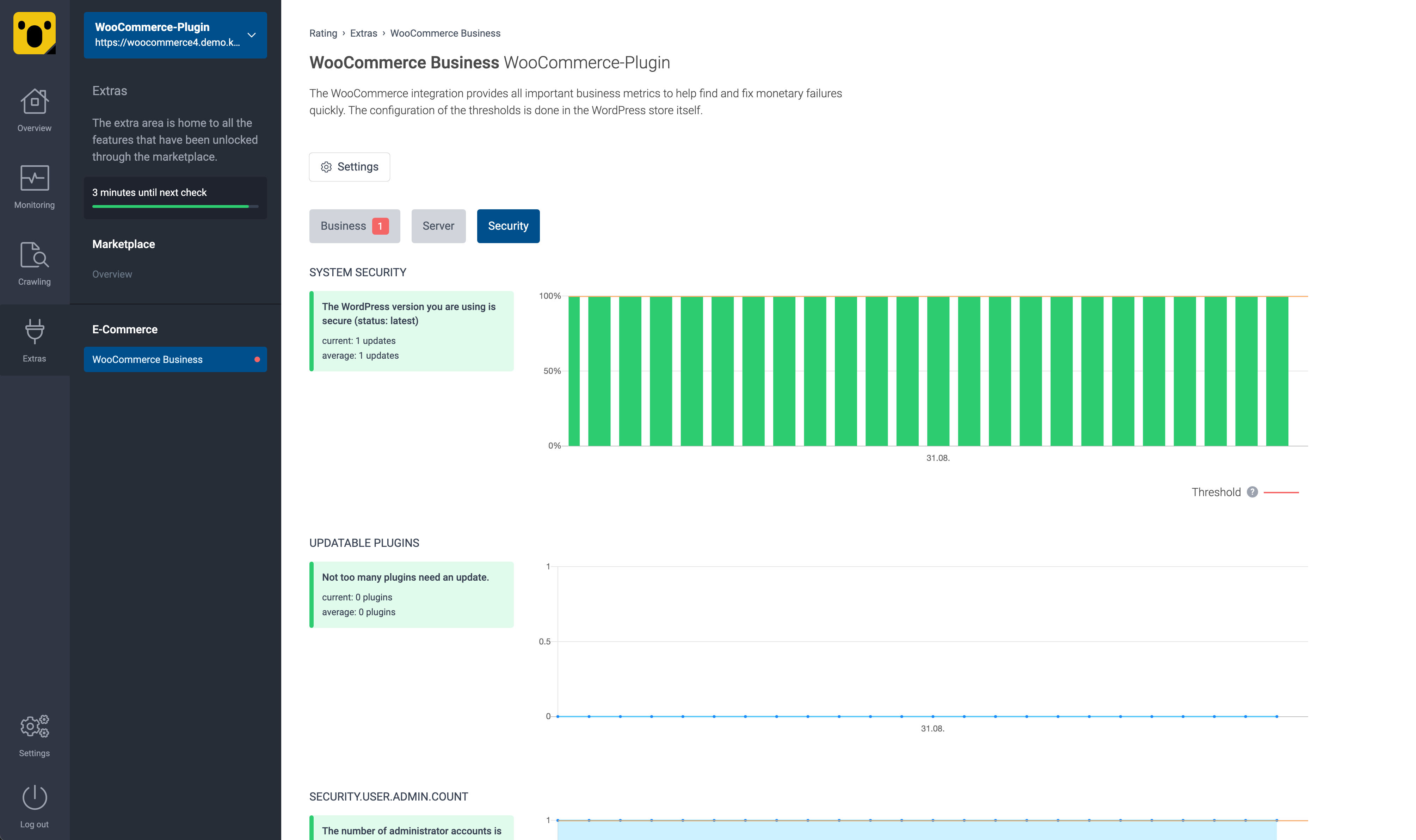 WordPress & WooCommerce Monitoring Preview