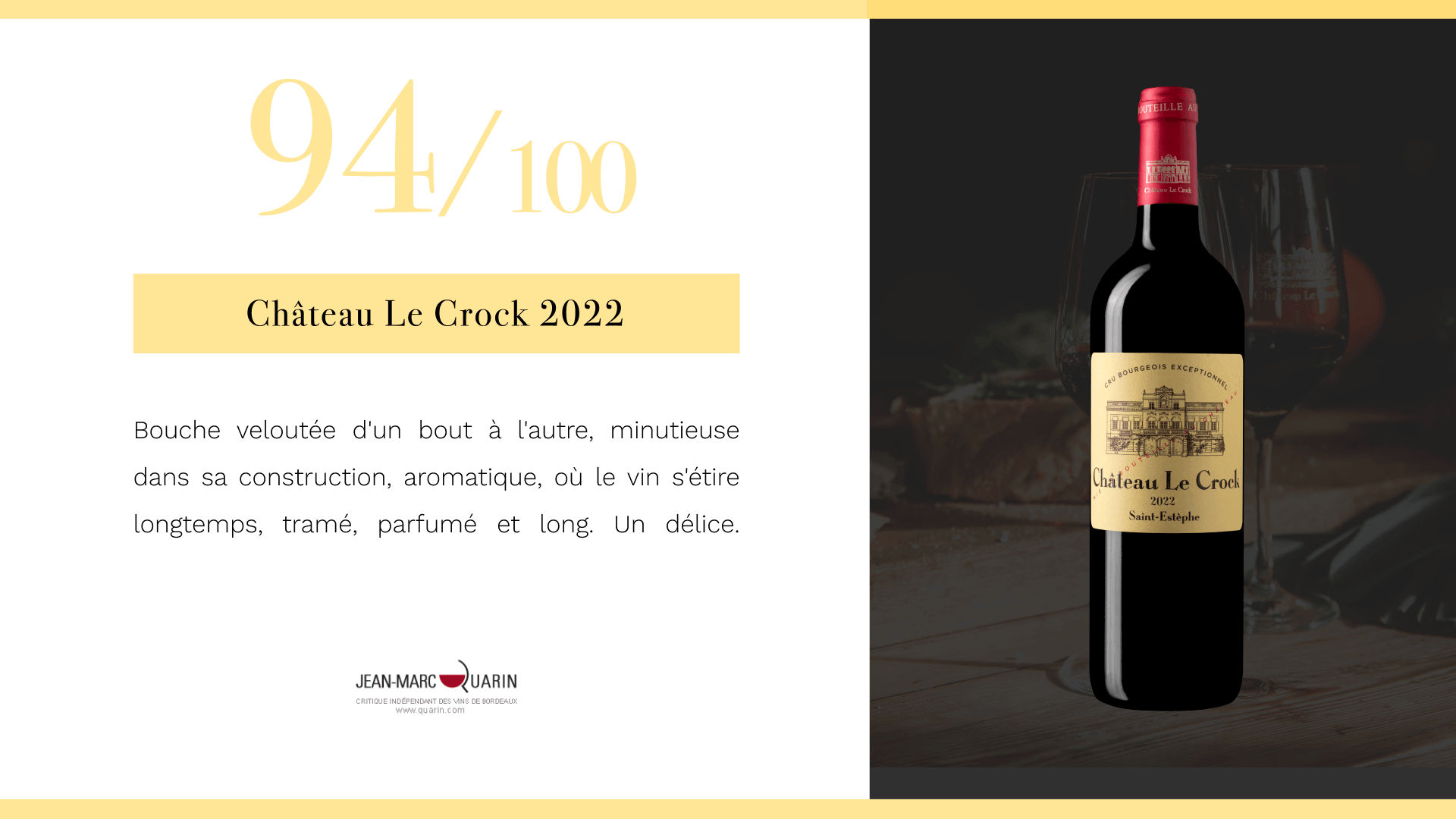 2022, un millésime incomparable - Chateau Le Crock