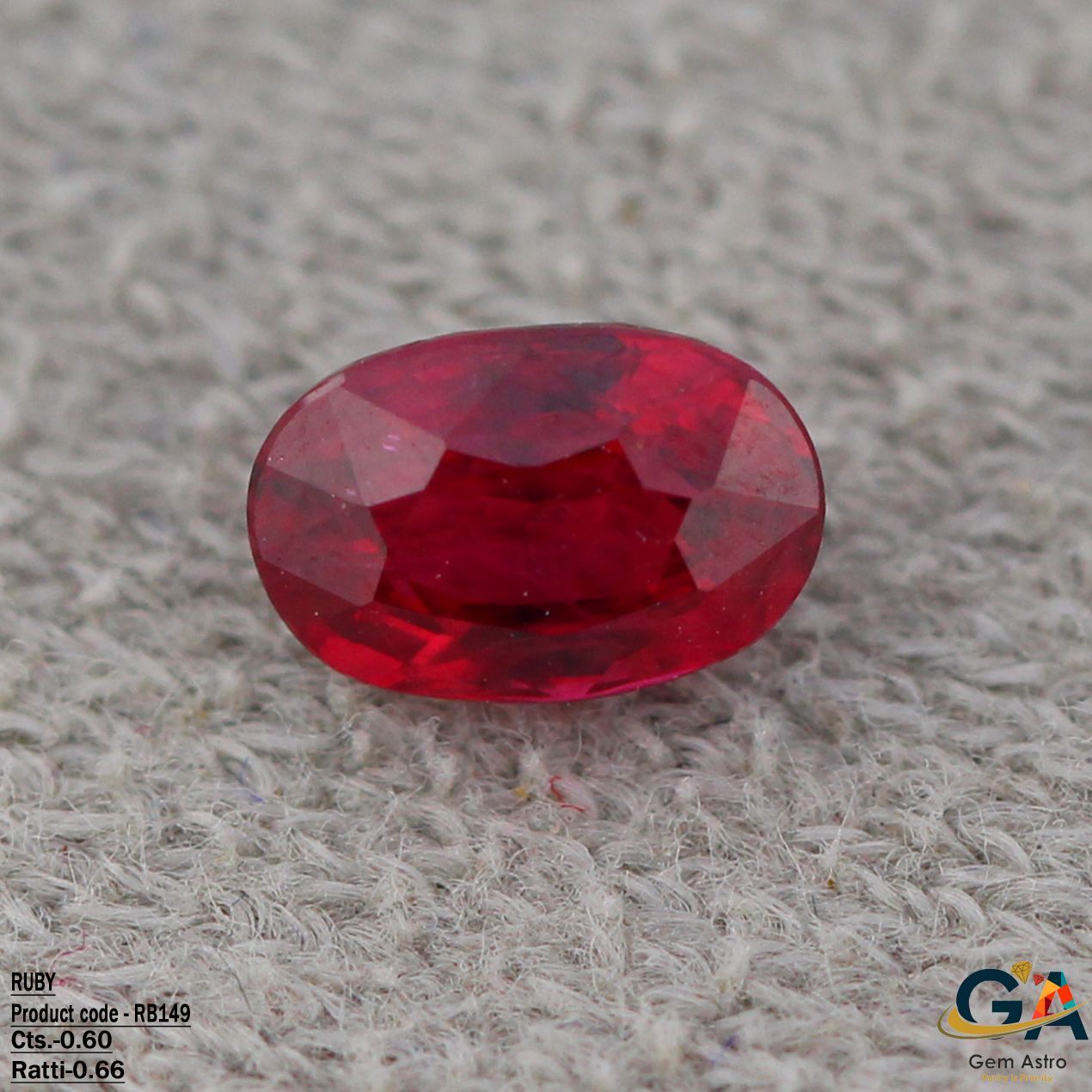 Buy Ruby 0.60 Carat 0.66 Ratti Online GemAstro