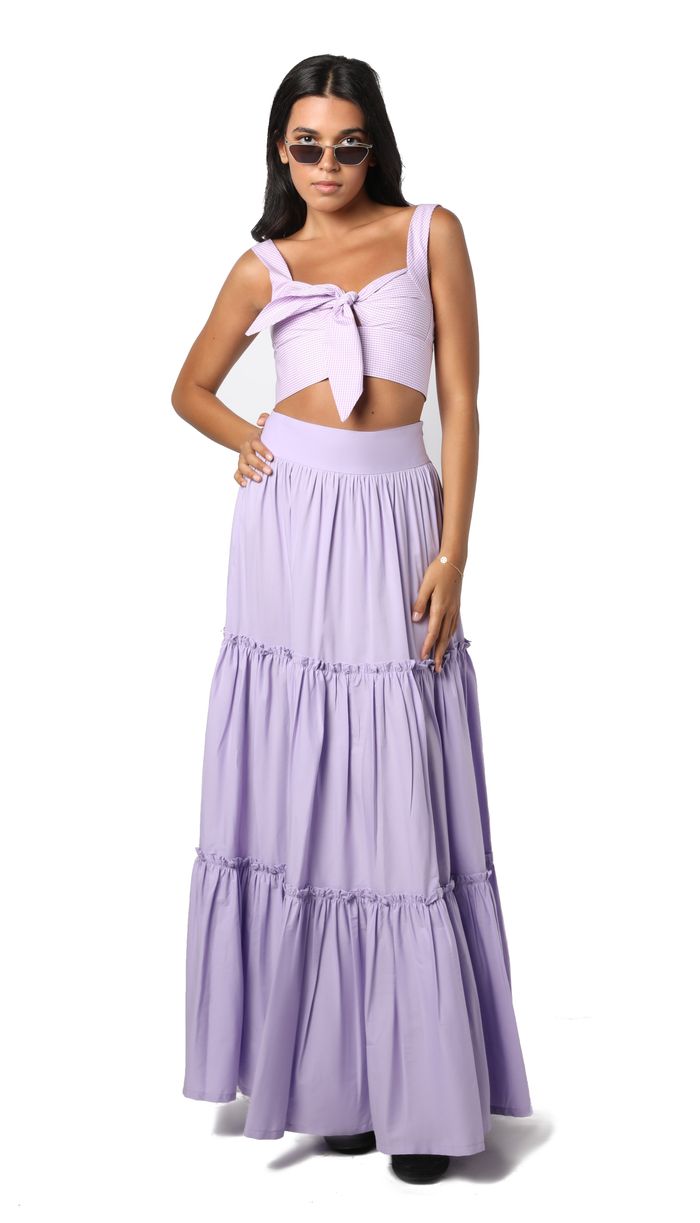 mauve maxi skirt