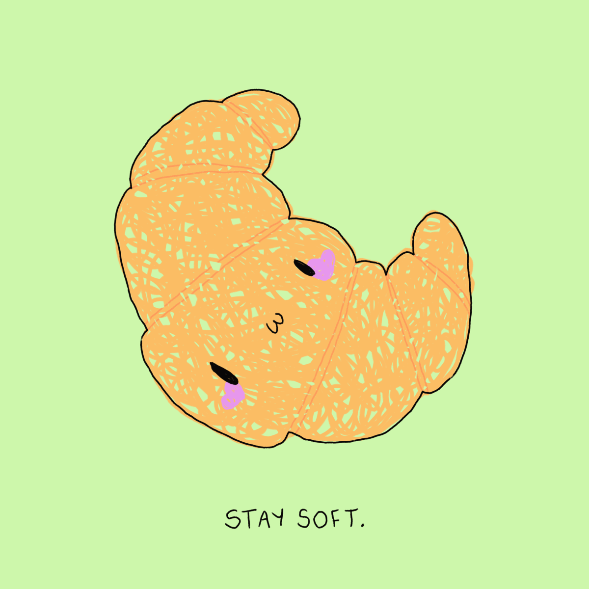 Post image: stay soft.
Day 80 of ‘The Unbearable Follies of Feeling’ 🥐
https://manifold.x