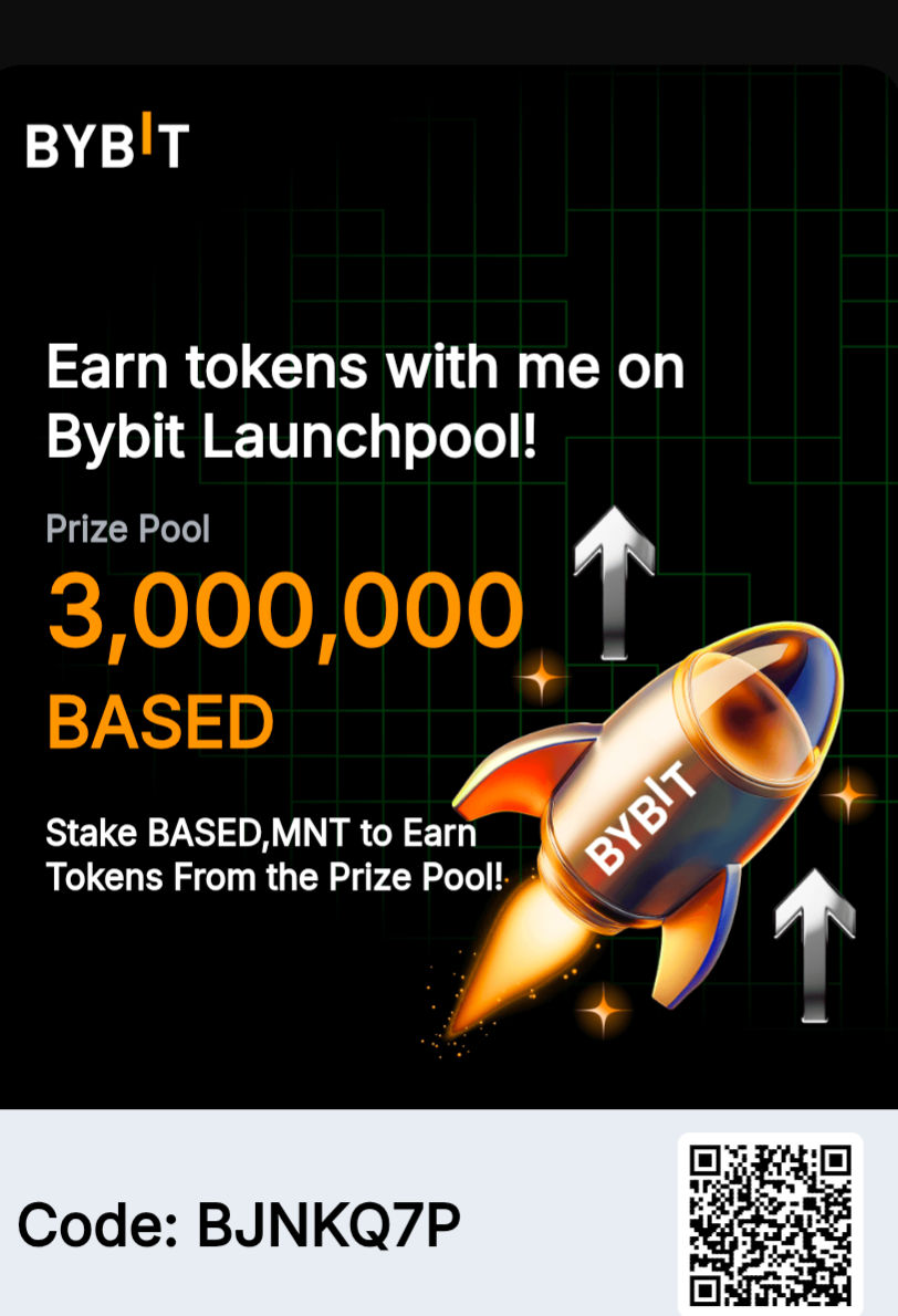 Post image: Join me on Bybit and stake BASED,MNT on Launchpool to earn from a 3,000,000 BASE