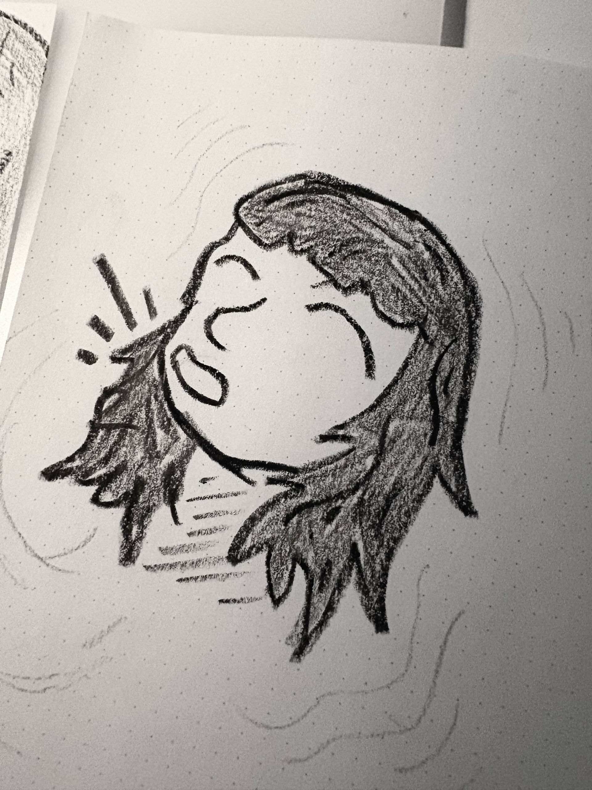 Post image: GM! ☕️✨

Been working on these quick 5 minute portraits using only a black crayo