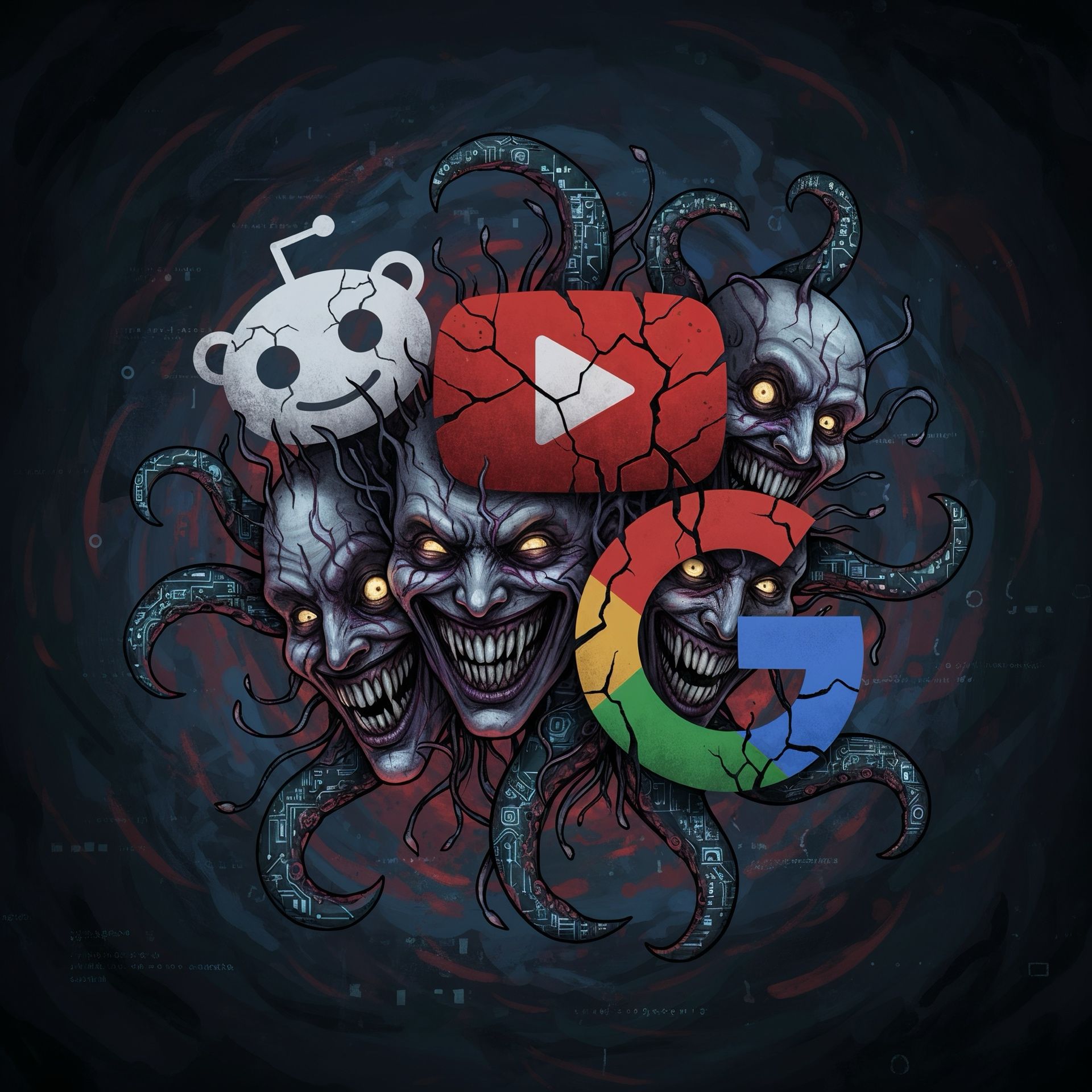 Post image: **Reddit shadow-banned me. YouTube killed my channel. Google Ads rejected everyt
