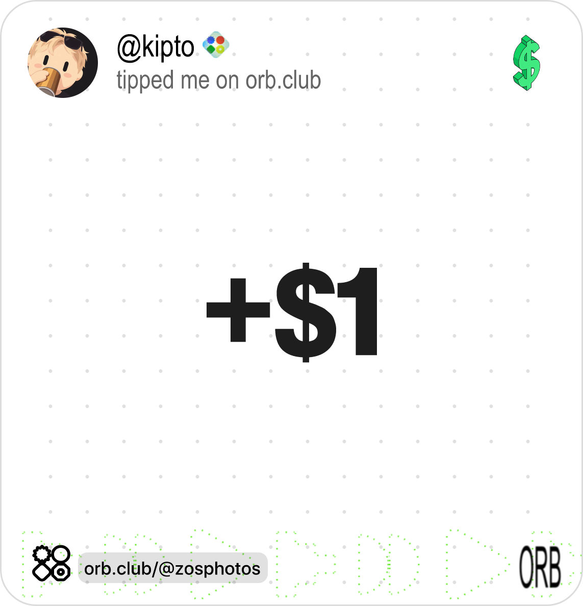 Post image: thank you @lens/kipto