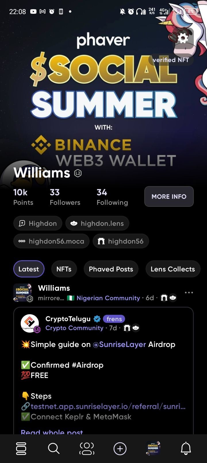 Williams Emeka (highdon.lens) Lens social identity (.lens handle) PFP
