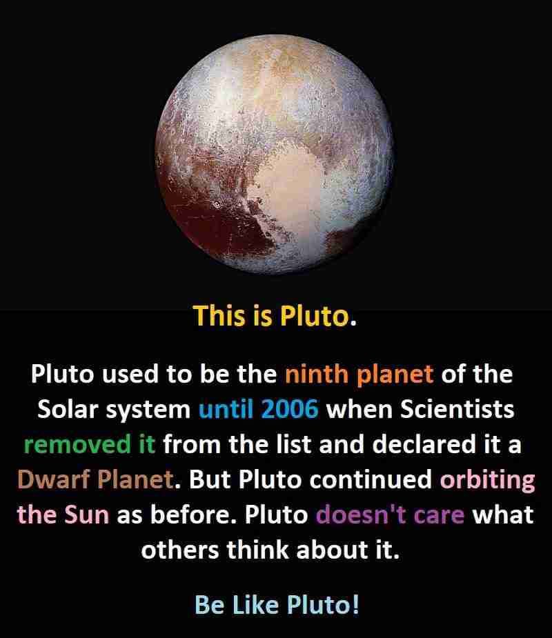 Be like pluto