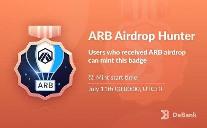 Web3 ID Holder Badges
ARB Airdrop Hunter: Users who received the ARB airdrop can mint this badge !

…