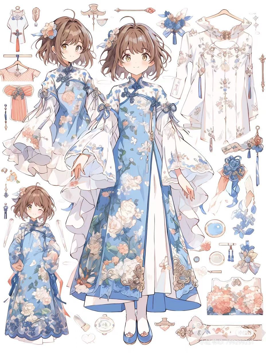 Sakura qipao, I like this design very much. 😂