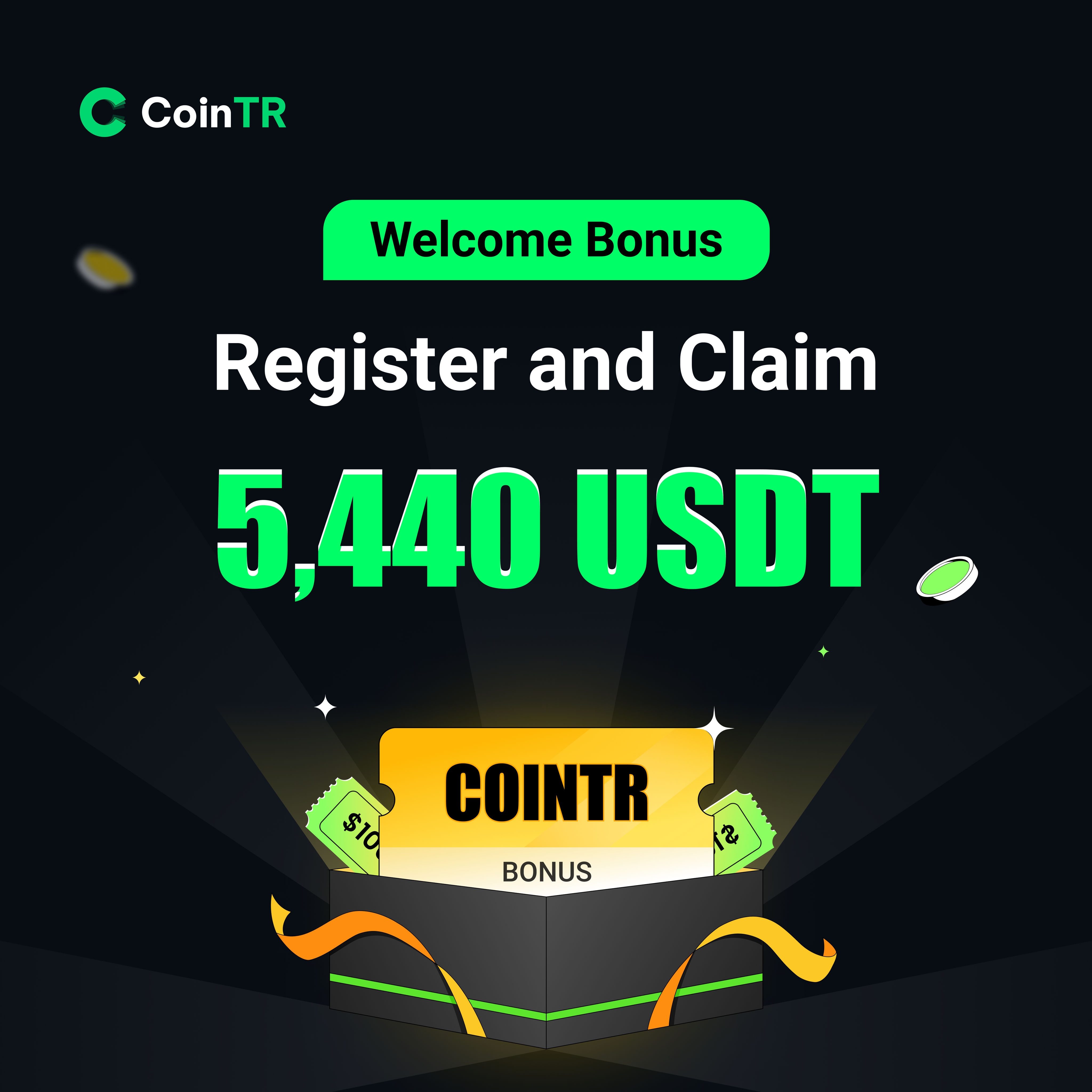 🚀 #CoinTR distributes Welcome Bonus to all new users!

⏰ Start: Aug 9, 2023, at 07.00 (UTC)

✅ Comp…