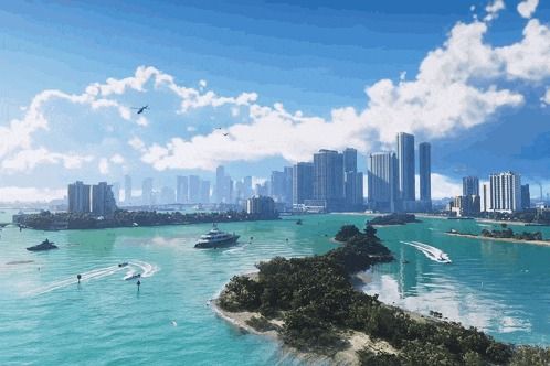 GIF of a couple walking down a beach at sunset.