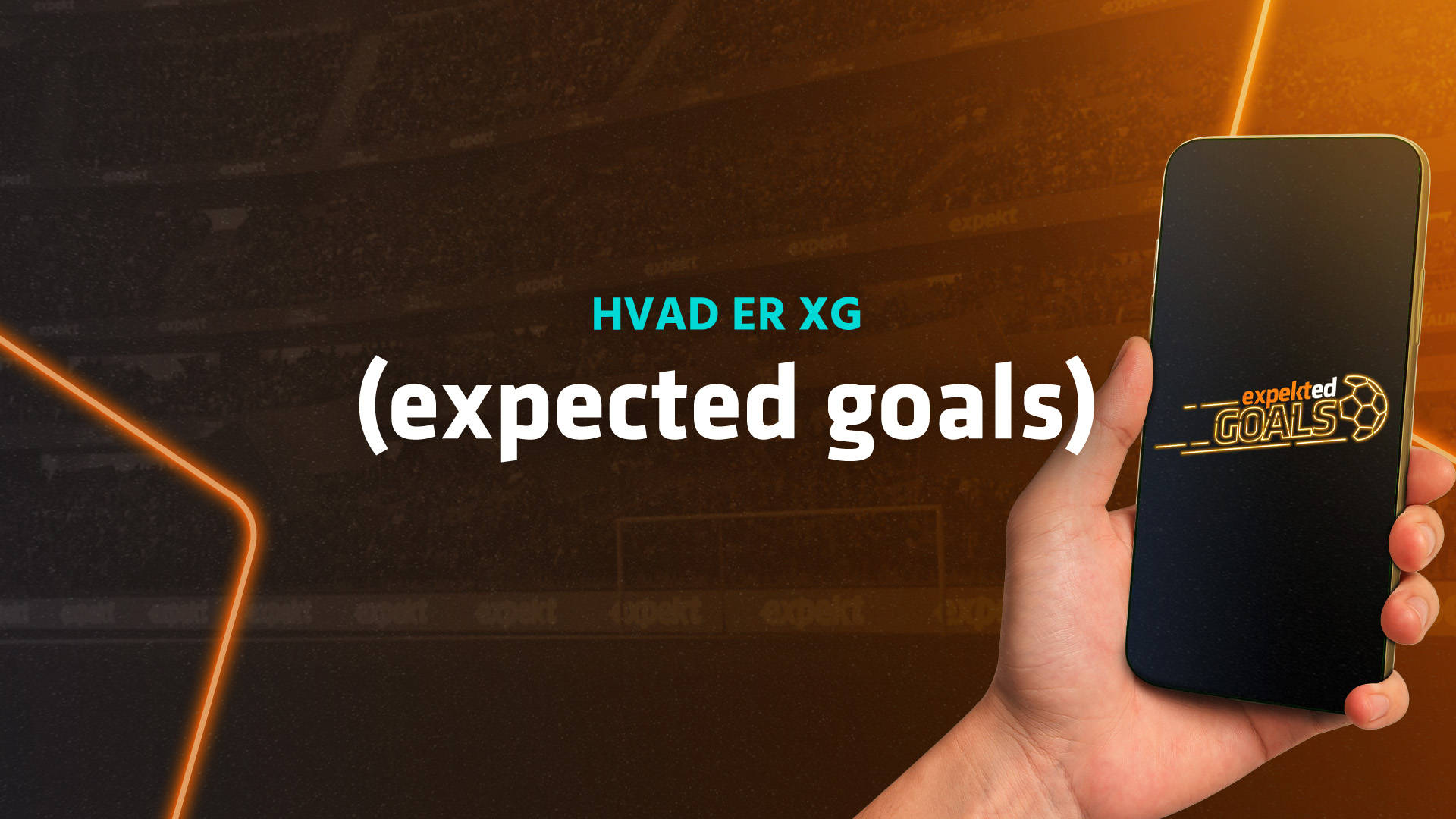 Hvad er Expekted Goals, vist på en mobiltelefon.