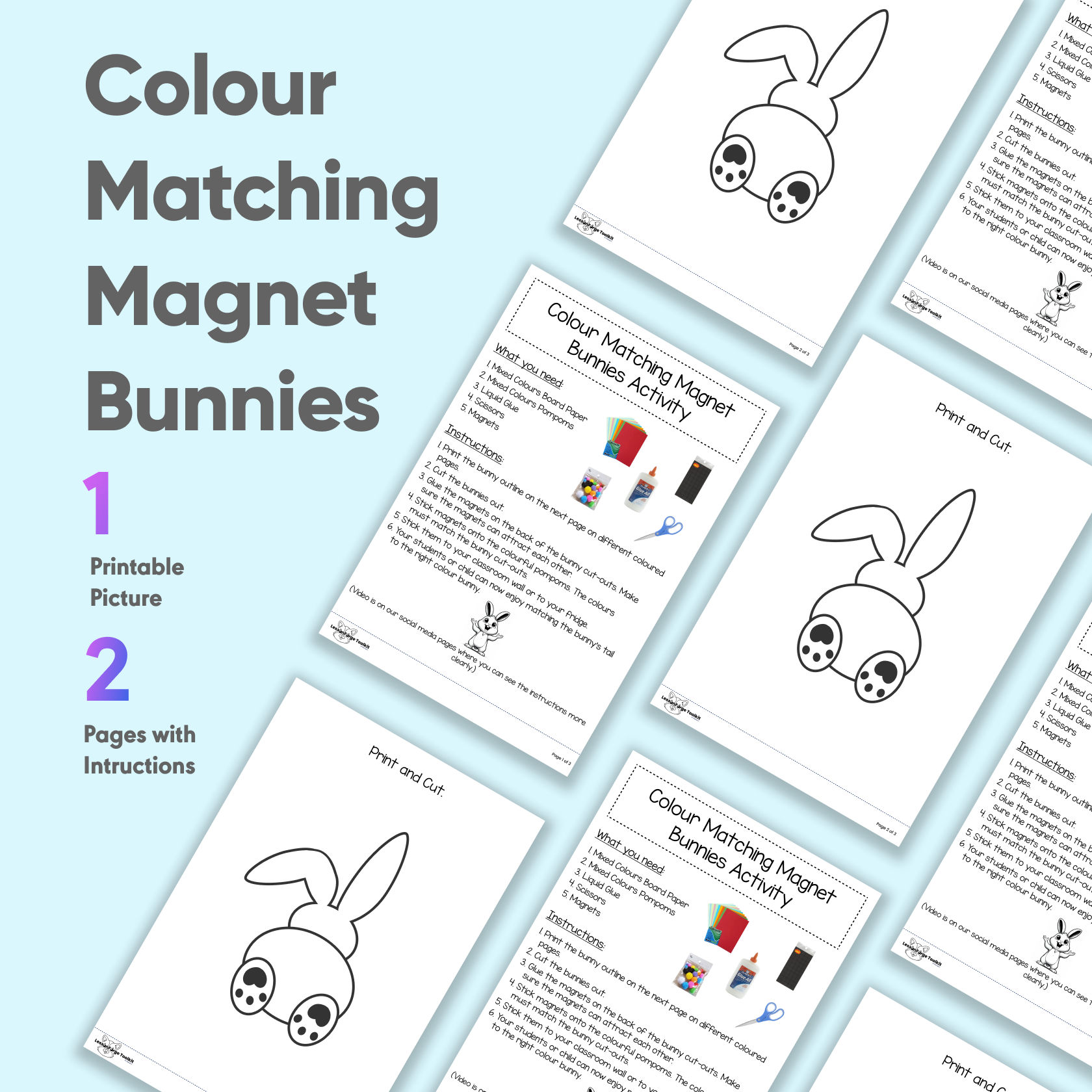 Colour Matching Magnet Bunny Activity