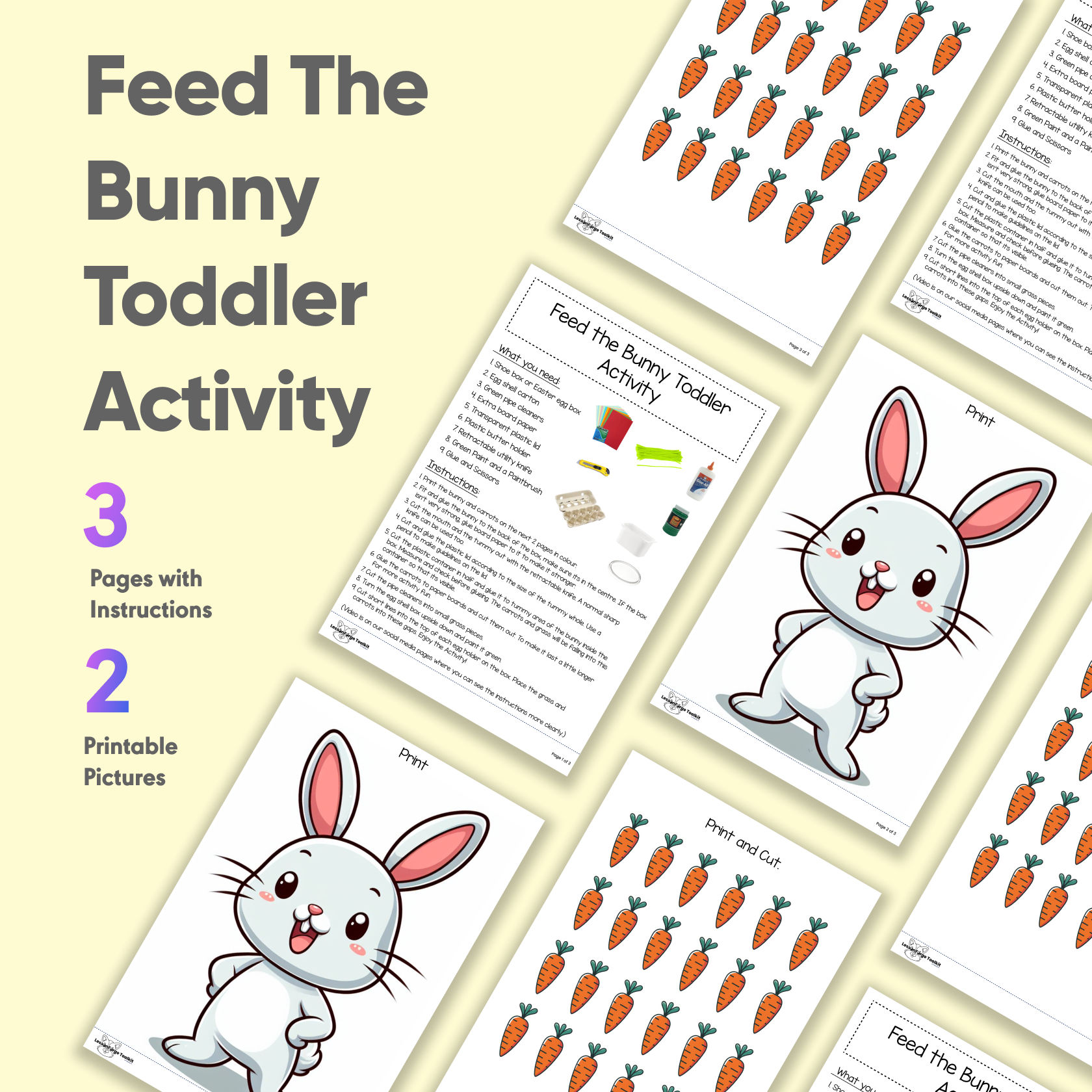 Feed the Bunny Toddler Activity