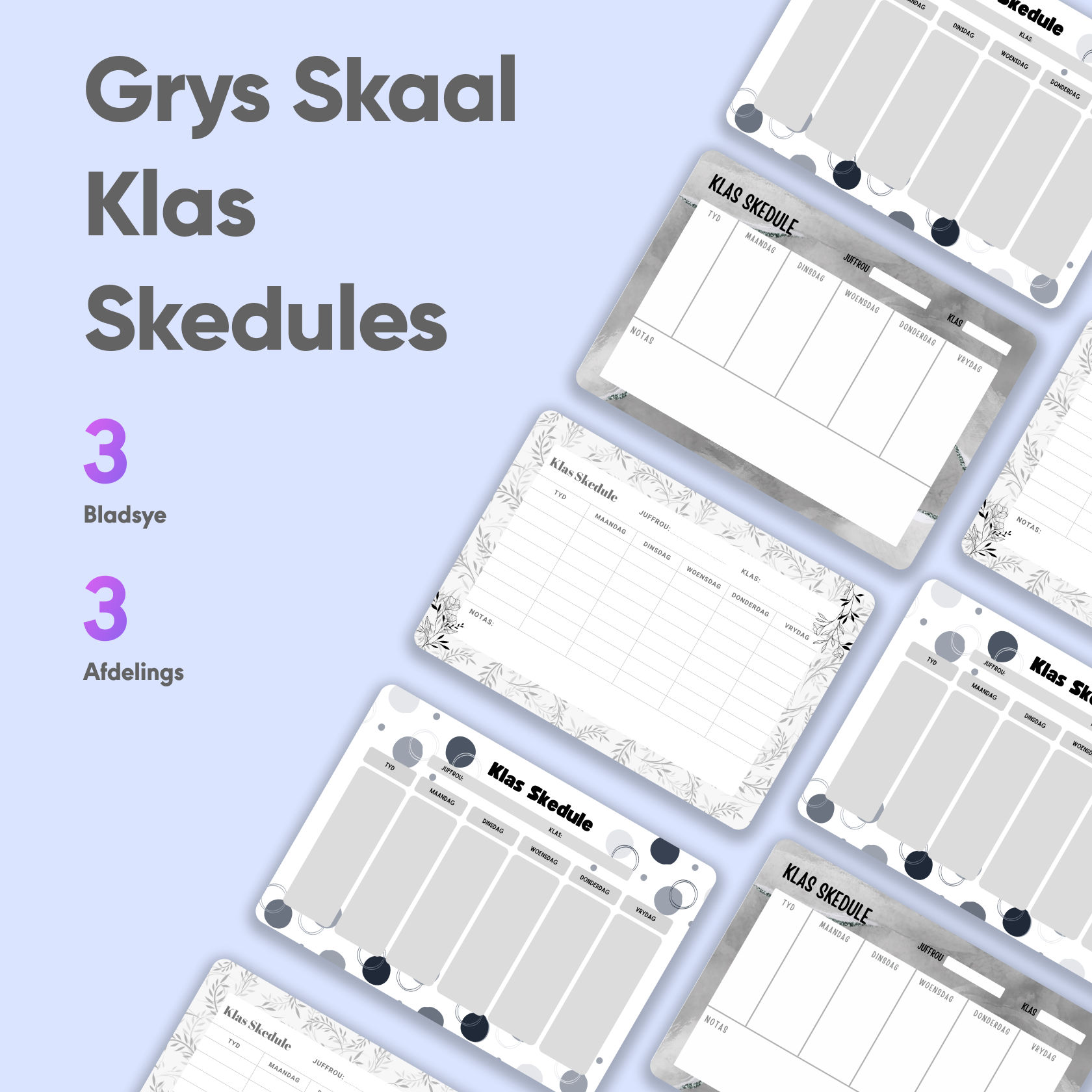 Grys Skaal Klas Skedules