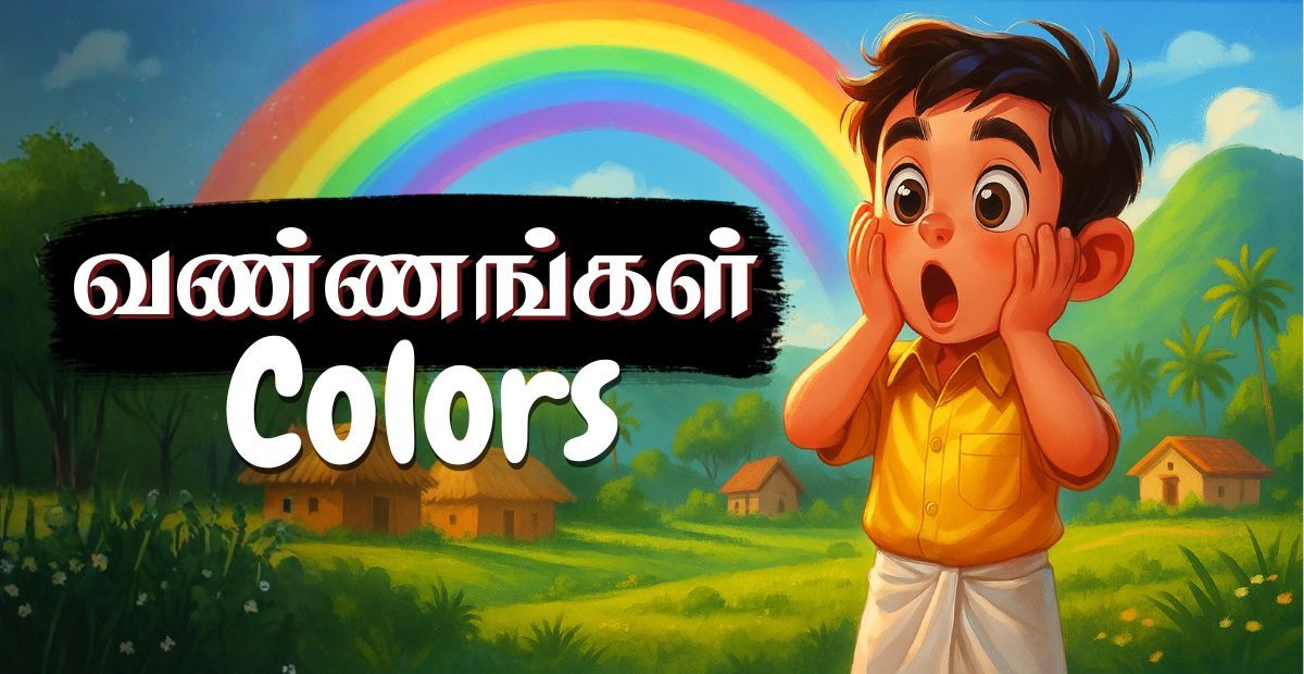 Lesson thumbnail for Tamil wild animals with a rhino illustration for kids – Part 2