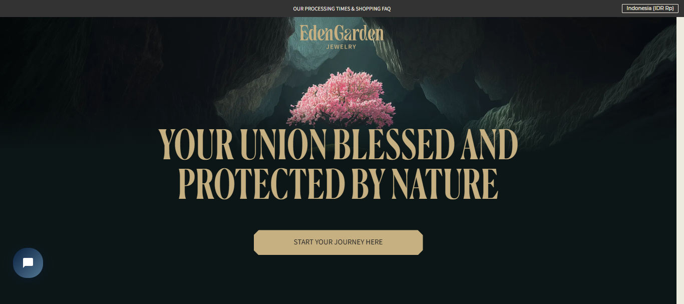 Typography in Eden Garden Jewelry’s website