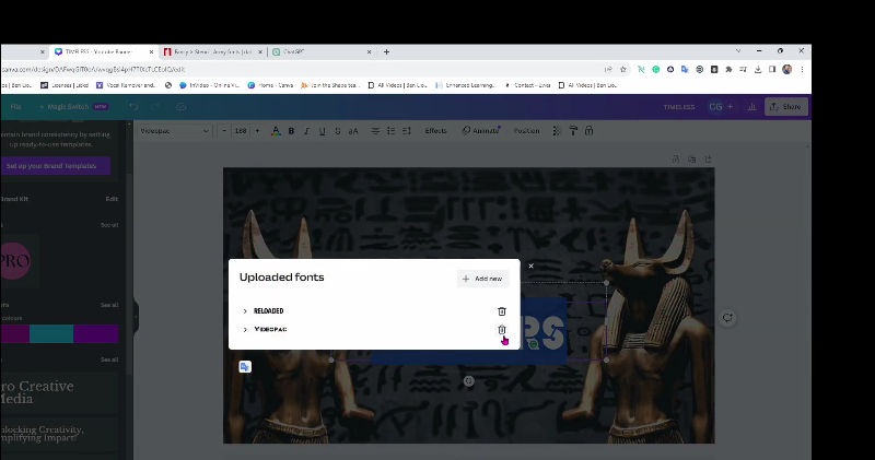 Uploading Font on Canva