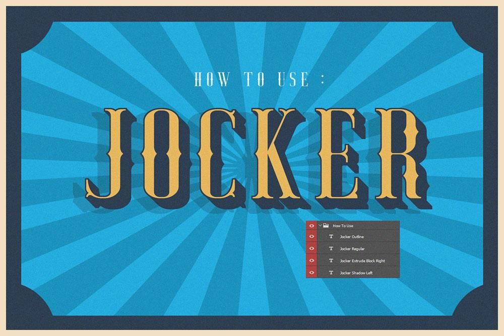 Jocker Font for retro design