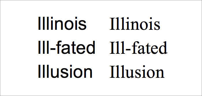 Sans serif and serif legibility