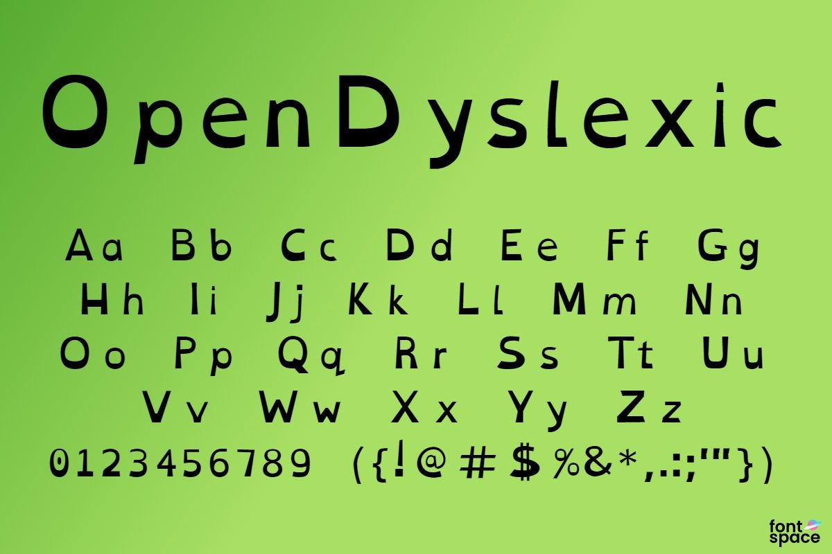 An Open-source Dyslexic Font, Open Dyslexic