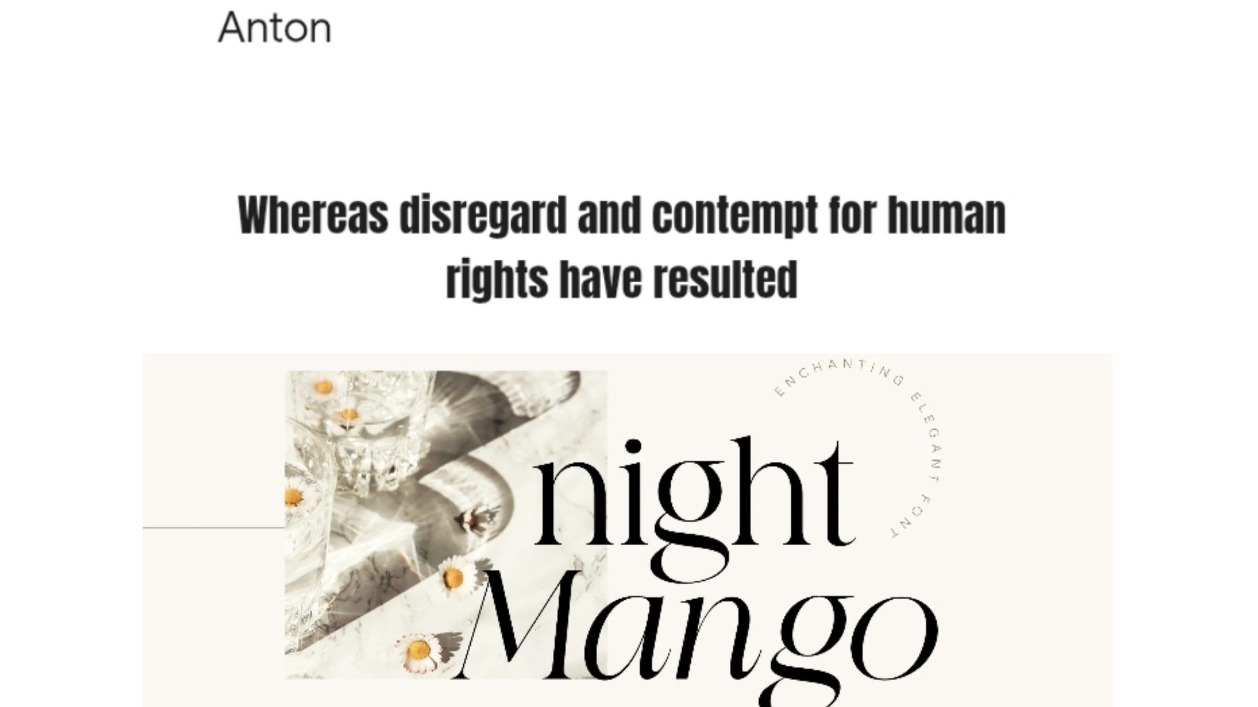 Anton + Amsterdam Serif 