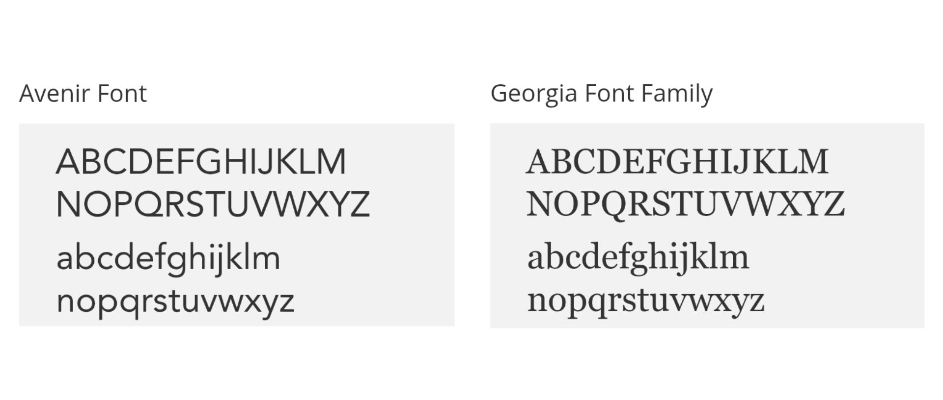 Avenir+Georgia